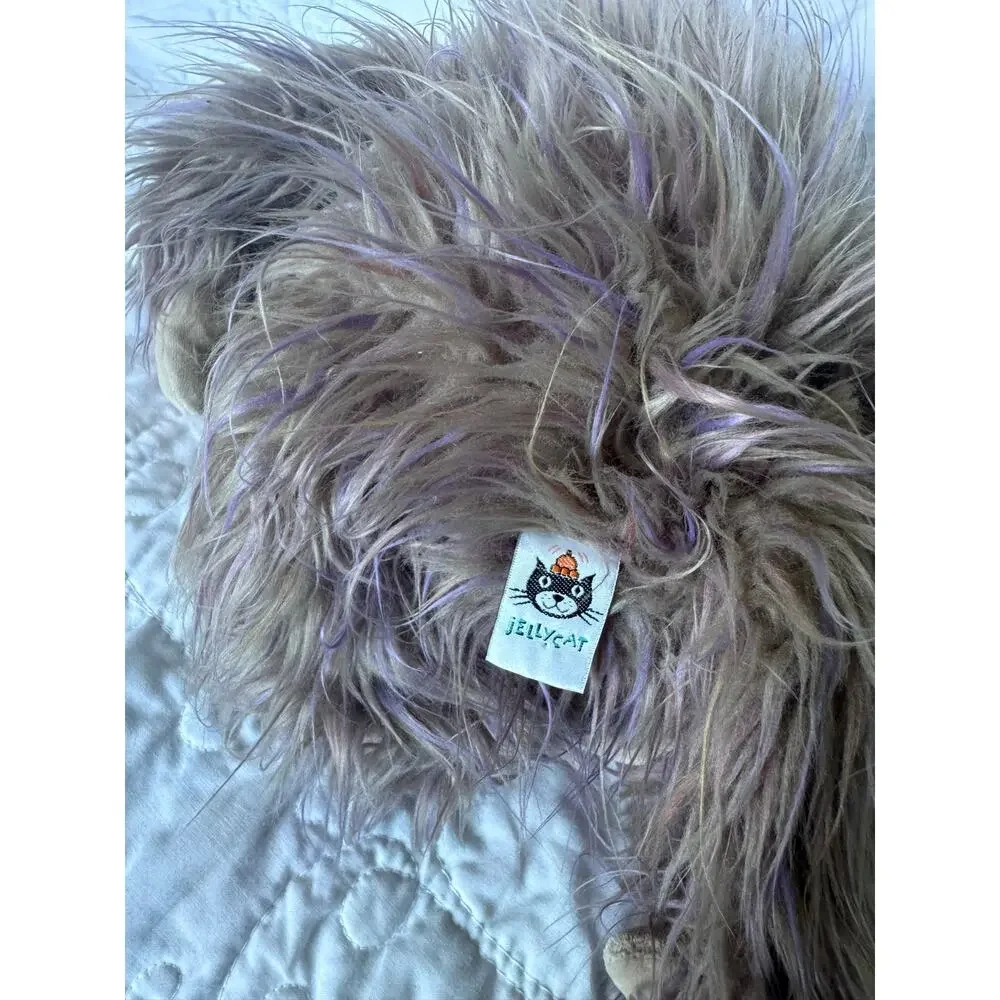 RARE HTF Retired Jellycat London Shaggy Baggy Monkey Purple/Gray 20